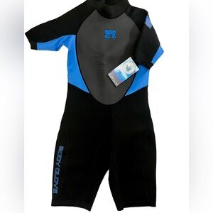 Body Glove Pro Shorty Wetsuit, New, Blue and Black Mens XL
